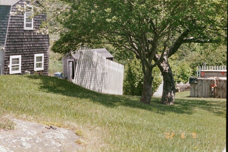 white fence on monhegan